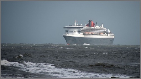Queen Mary 2 off Scarborough