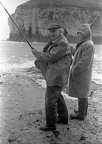 William Simpson and Eric Appleby fishing at Flamborough