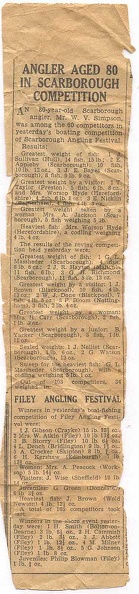 Angler aged 80 in Scarborough competition (1960)