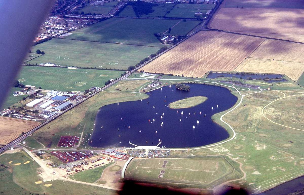 Fairlop Boating Lake, Feb 1988 - Aerial photograph