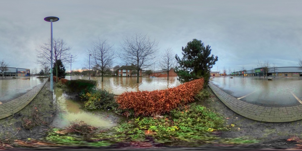 Foss Islands Road and Retail Park flooding, York Dec 2015