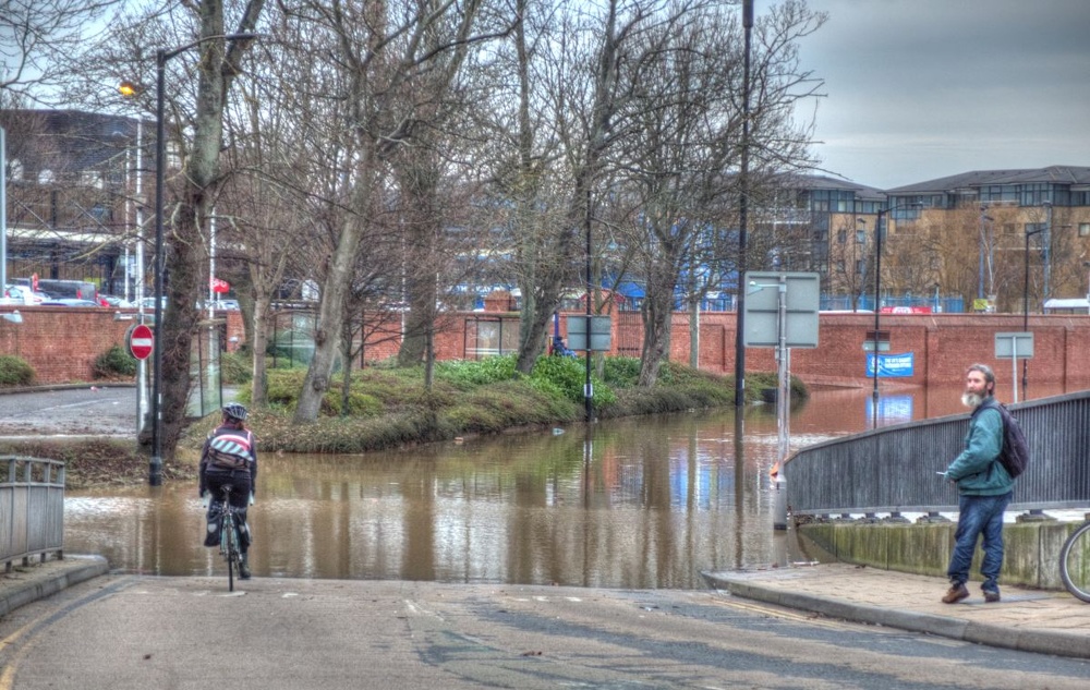 Foss Bank Road, York. Flooding Dec 2015