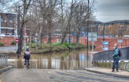 Foss Bank Road, York. Flooding Dec 2015