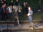 TV News Reporting, Tower Street, York. Dec 2015
