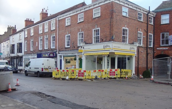 Bridge Street, Tadcaster clearup after 29 Dec 2015 flooding