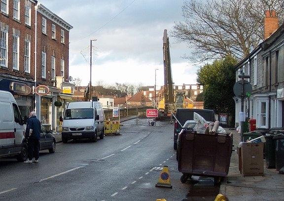 Bridge Street, Tadcaster clearup after 29 Dec 2015 flooding