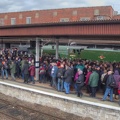 Heaving Crowds at York to see Flying Scotsman Return