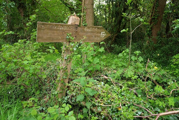 St. Margaret's Old Church, Harwood Dale. Signpost