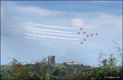 Red Arrows over Scarborough Castle