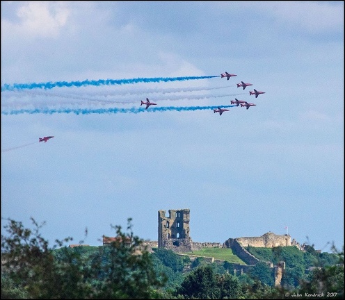 Red Arrows over Scarborough Castle