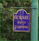 Beware Buses Turning Sign