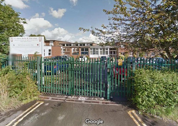 Former site of St Ambrose Barlow RC High School. Swinton - Google Sept 2012.jpg